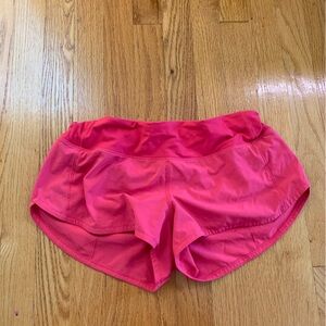 Lululemon 2.5 inch speed ups in sonic pink